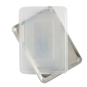 2 Piece Aluminum Bakeware Set with 13' x 18' High Sided Half Sheet Pan and Lid