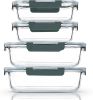 80 oz 36 oz Extra Large Glass Food Storage/Baking Containers Set with Lids, 2 Pack 80 oz(10 cup)2 Pack 36 oz (4.5 cup) Airtight Glass Container