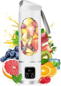 Portable USB Blender 500ML – Mini Juicer for Shakes & Smoothies, Compact Personal Mixer (White)