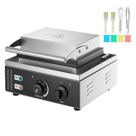 Electric Donut Maker, 1550W Commercial Doughnut Machine with Non-stick Surface, 6 Holes Double-Sided Heating Waffle Machine Makes 6 Doughnuts