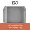 Bakeware 3 Pcs Nonstick Cookie Pan Set, Dishwasher Safe and Oven Safe to 450°F, Gray