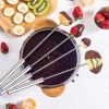 6PCS 9.5 Inch Fondue Sticks Stainless Steel Barbecue Fruit Dessert Forks with Heat Resistant Handle for Roast Meat Chocolate Dessert Cheese Marshmallo