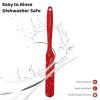 Silicone Jar Scraper with Long Handle, Jam Spreader for Peanut Butter, Kitchen Spatula for Baking and Cake Icing, Small Silicone Spatula, 2Pcs