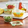 Painted Meadow Round Glass Food Storage Containers with Tritan Lid, Set of 4