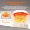 Joydeem 5Qt Electric Skillet, Pure Iron Nonstick Frying Pan with Glass Lid & Steamer Rack, 1600W 3-Level Heat Control, Removable Pot