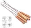 Set of 6 Stainless Steel Fondue Forks