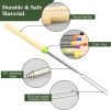 5 Pack Marshmallow Roasting Sticks Set, Extendable 32in Long Metal Barbecue Skewers with Wooden Handle, for Marshmallow, Hot Dogs, Camping, BBQ, Gril