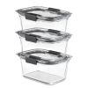 3-Pack Glass Food Storage Containers, 4.7-Cup, Leak Proof, BPA Free