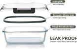 24-Piece Glass Food Storage Containers with Upgraded Snap Locking Lids,Glass Meal Prep Containers Set - Airtight Lunch Containers, Microwave, Oven