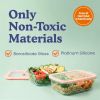 Non-Toxic 4 Pack - Glass Food Storage Containers With Lids – Plastic Free, Airtight Meal Prep Containers, Multi-Size (12, 21, 35, 50 Oz)