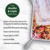 2 Piece Aluminum Bakeware Set with 13' x 18' High Sided Half Sheet Pan and Lid