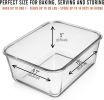 6500 ML / 220 oz / 28 Cup LARGE Glass Food Storage Container with Airtight Locking Lid. Ideal Storing food, Vegetables, Fruits. Baking Casserole