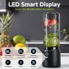 Portable Blender, Small Smoothie & Shake Maker with 8 Blades, Compact Personal Blender with LED Display