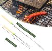 5 Pack Marshmallow Roasting Sticks Set, Extendable 32in Long Metal Barbecue Skewers with Wooden Handle, for Marshmallow, Hot Dogs, Camping, BBQ, Gril