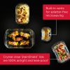 Glass Food Storage Containers, 2-Pack with Lids, BPA Free and Leak Proof, 4.7 Cup