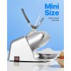 Ice Crusher Machine, 143lbs Per Hour Electric 2 Blades Snow Cone Maker, Stainless Steel Shaved Ice Machine with Bowl and Cover