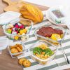7 Pack Glass Food Storage Containers, Meal Prep, Airtight Bento Boxes with Leak Proof Locking Lids
