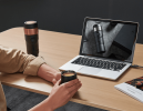 portable car coffee machine.  Capsule + coffee extraction espresso 50 cups, 1200 mAh, integrated 60ml-150ml, car coffee charging