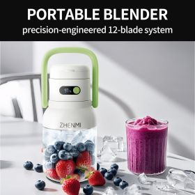 Portable Blender, Personal Blender for Smoothies & Shakes, Cordless, 33oz BPA-Free Vessel, Leakproof Lid with Sip Spout, USB-C Rechargeable (Color: Green)