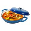 Enameled Cast Iron Dutch Oven, 3.8 Quart Dutch Oven Pot with Lid, Non Stick Cast Iron Pot, Round Oven Safe up to 500°F, Use for Marinate, Cook