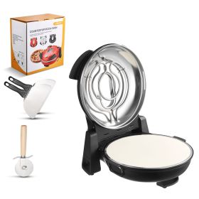 Pizza Oven, 12 in Electric Pizza Maker, 1200W Electric Pizzas Cooker with Cordierite Stone, 5-Mode Temperature Control (Default: Default)