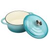Dutch Oven Pot with Lid,5 QT Enamel Casserole with Dual Handles,Cast Iron Pot for Braiser,Cooking,Gifts for Family