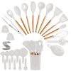 35Pcs Kitchen Cooking Utensils Set Spatula Set Baking Utensil Set Kitchen Accessories Necessities With Holder Egg Whisk Separator Tong Turner Spoons C