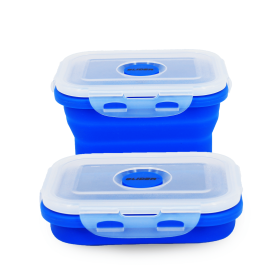 GLIDER LB Blue Bento Premium Lunch Box & Food Storage Containers (Color: Blue, size: X-Large)